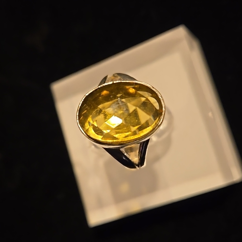 Yellow Citrine Ring, 6
